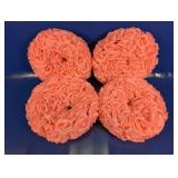 (4) Pink Faux Rose Pads