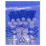 (17) Plastic Scissor Ball Scoops