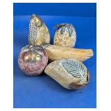 (5) Decorative Rustic Faux Fruit Set