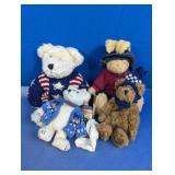 (4) Boyds Bears Plush Winter Lot