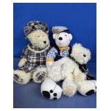 (3) Assorted Plush Teddy Bears