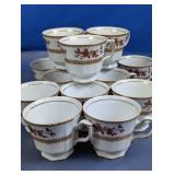 (15) Bone China Floral Teacups
