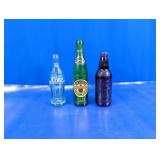 (3)Vintage Soda Bottle Trio