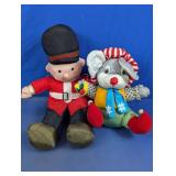 (2) Christmas Plush Soldier & Mouse