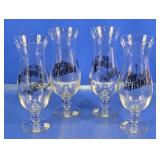 (4) Old San Francisco Hurricane Glasses