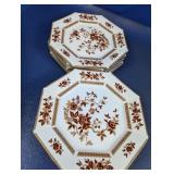 (11) Bone China Floral Octagonal Plates