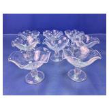 Floral Edge Glass Dessert Bowl Set