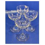 (4) Clear Glass Coupe Dessert Glasses