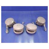 Gray Plastic Swivel Casters