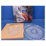 Crystal Style Two Tier Serving Plate Set