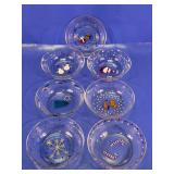 Holiday Clear Glass Snack Bowls Set