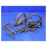 Pair of #1 Hawkins Co Blake & Lamb 4" jump traps