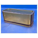 Amber Tinted Glass Rectangular Planter