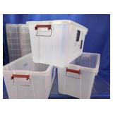 IRIS Clear Plastic Storage Totes