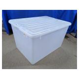 Large Clear Plastic Storage Tote w Lid