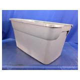 Large Gray Plastic Storage Bin