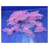 Pink Glitter Mesh Butterfly Clips Collection