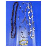 (4) Assorted Beaded Necklaces & Bracelet