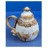 Rustic Pottery Oil Lamp