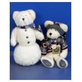 (2) Boyds Bears Snowman Plush