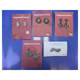 (5)Pairs Pewter-Style Jewelry & Pins Set