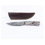 (1) Handcrafted NY Bladesmith Damascus Knife