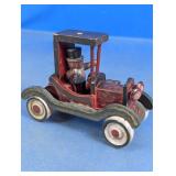 Vintage Carved Wood Miniature Model Car