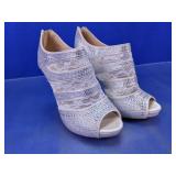Sz 7.5 Dream Pairs Rhinestone Lace Heels