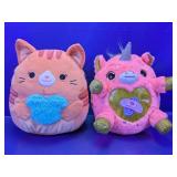 Plush Cat & Unicorn Set
