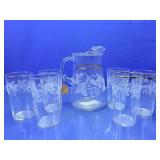 Frosted Grape Pitcher and Tumbler Set