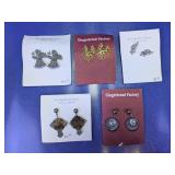 (5)Gingerbread Factory Pin & Earring Set