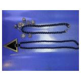 (2)Vintage Pendant & Heart Charm Necklaces