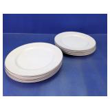White Embossed Dinner Plates Set