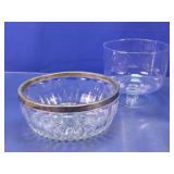 Clear Glass Bowl and Pedestal Compote