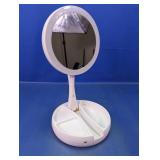 White Plastic Folding Vanity Mirror