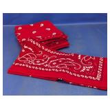 Red Paisley Print Bandanas Lot