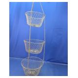 3-Tier Hanging Wire Fruit & Produce Basket