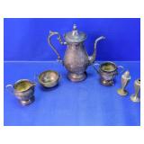 Silver-Tone Tea Coffee Service Set