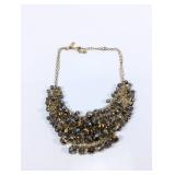 Gold Tone Beaded Statement Necklace