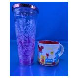 (2) Disney Studios Tumbler & Mug Set