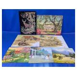 (7) Assorted Landscape Art Panels