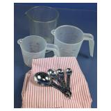 Striped Apron with Measuring Cup Kitchen Set