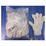 (18) White Knit Work Gloves