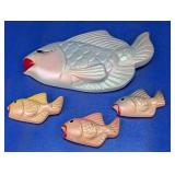(4) Vintage Fish Wall Plaques