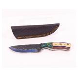 Hammered Finish Fixed Blade Knife