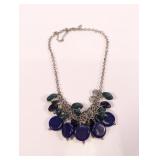 Blue and Teal Charm Necklace