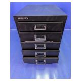 Bisley 5-Drawer Black Metal Cabinet