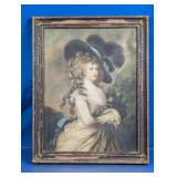 (1) Vintage Framed Victorian Lady Print