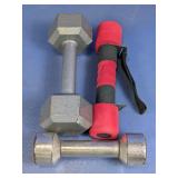 3-Piece Mixed Dumbbell Weight Lot