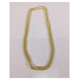 Double Strand Yellow Bead Necklace